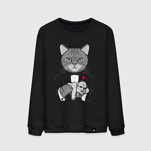 Мужской свитшот Крестный Котец / Черный – фото 1