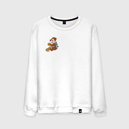 Мужской свитшот Chipmunk Dale / Белый – фото 1