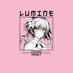 Свитшот хлопковый мужской Люмин Lumine, Genshin Impact, цвет: светло-розовый — фото 2
