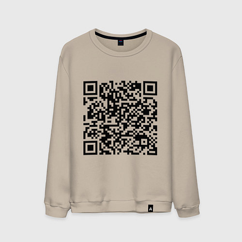 Мужской свитшот QR-код Скала Джонсон / Миндальный – фото 1