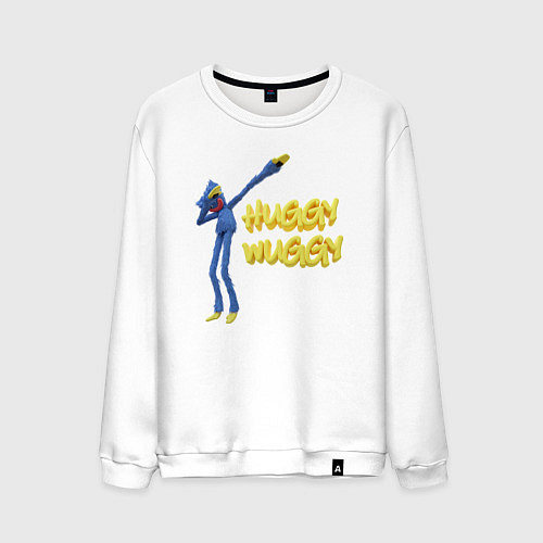 Мужской свитшот Хаги ваги Huggy Wuggy Poppy Playtime / Белый – фото 1