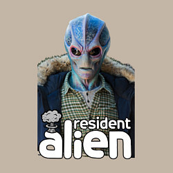 Свитшот хлопковый мужской Resident alien, цвет: миндальный — фото 2