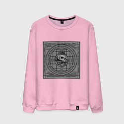 Свитшот хлопковый мужской Demon stamp, цвет: светло-розовый