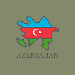 Свитшот хлопковый мужской Map Azerbaijan, цвет: авокадо — фото 2