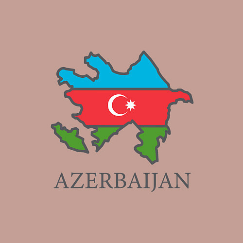 Мужской свитшот Map Azerbaijan / Пыльно-розовый – фото 3