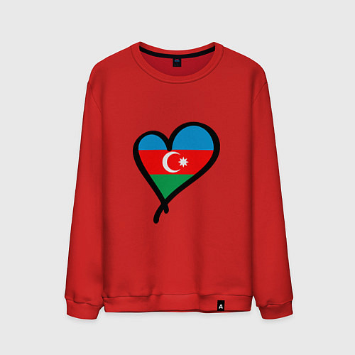 Мужской свитшот Azerbaijan Heart / Красный – фото 1
