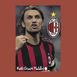 Свитшот хлопковый мужской Paolo Cesare Maldini - Milan, captain, цвет: кирпичный — фото 2