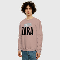 Свитшот хлопковый мужской Unreal Zara, цвет: пыльно-розовый — фото 2