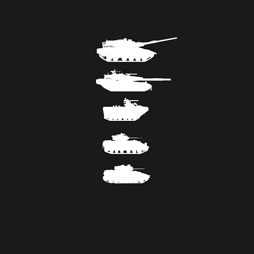 Мужской свитшот ВИДЫ ТАНКОВ / Черный – фото 3