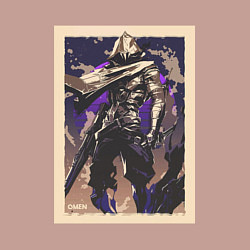 Свитшот хлопковый мужской Omen art, цвет: пыльно-розовый — фото 2