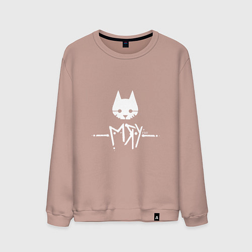Мужской свитшот Stray: Мяу / Пыльно-розовый – фото 1