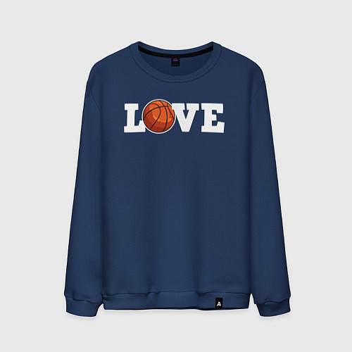 Мужской свитшот Баскетбол LOVE / Тёмно-синий – фото 1
