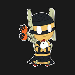 Свитшот хлопковый мужской Shadow Shaman Chibi, цвет: черный — фото 2