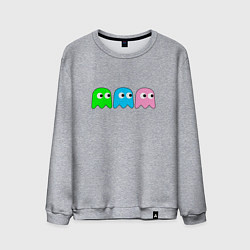 Свитшот хлопковый мужской Pac man - play Для двоих, цвет: меланж