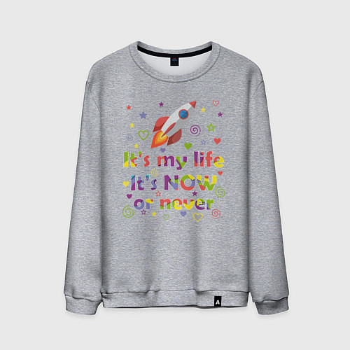 Мужской свитшот Its my life Rocket / Меланж – фото 1