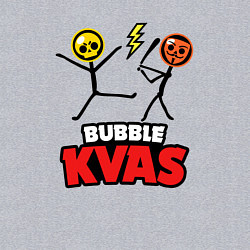 Свитшот хлопковый мужской Бабл Квас Bubble Kvas, цвет: меланж — фото 2