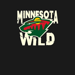 Свитшот хлопковый мужской Миннесота Уайлд, Minnesota Wild, цвет: черный — фото 2