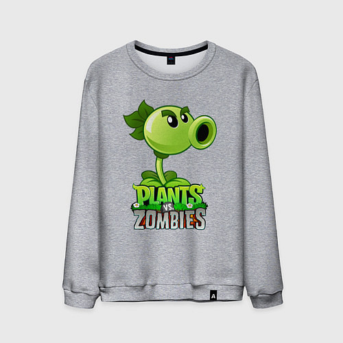 Мужской свитшот Plants vs Zombies Горохострел / Меланж – фото 1