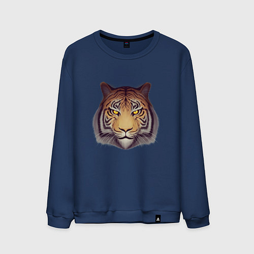Мужской свитшот Амурский тигр 2022 / Тёмно-синий – фото 1
