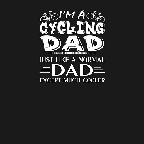 Мужской свитшот Папа - велосипедист / Черный – фото 3