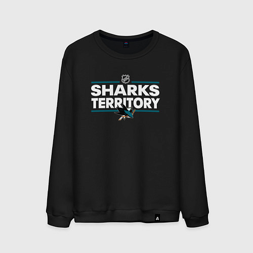 Мужской свитшот SHARKS TERRITORY САН-ХОСЕ ШАРКС / Черный – фото 1