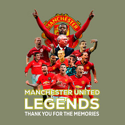 Свитшот хлопковый мужской Легенды Манчестера Manchester United Legends, цвет: авокадо — фото 2