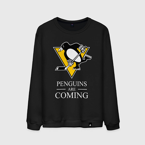 Мужской свитшот Penguins are coming, Pittsburgh Penguins, Питтсбур / Черный – фото 1