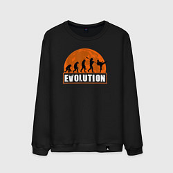 Свитшот хлопковый мужской Карате эволюция, цвет: черный