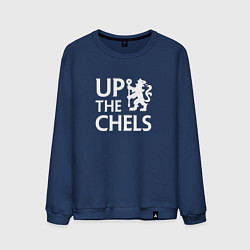 Свитшот хлопковый мужской UP THE CHELS, Челси, Chelsea, цвет: тёмно-синий