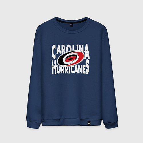 Мужской свитшот Каролина Харрикейнз, Carolina Hurricanes / Тёмно-синий – фото 1