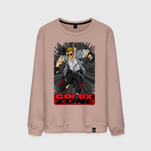 Мужской свитшот Sketch jump / Пыльно-розовый – фото 1