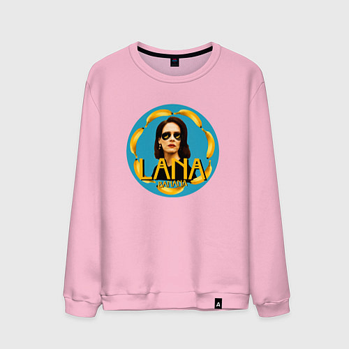 Мужской свитшот Лана Дель Рей банана / Светло-розовый – фото 1