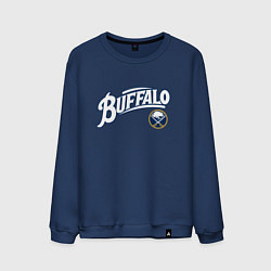 Свитшот хлопковый мужской Баффало Сейберз , Buffalo Sabres, цвет: тёмно-синий