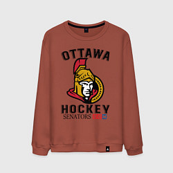 Свитшот хлопковый мужской OTTAWA SENATORS ОТТАВА СЕНАТОРЗ, цвет: кирпичный