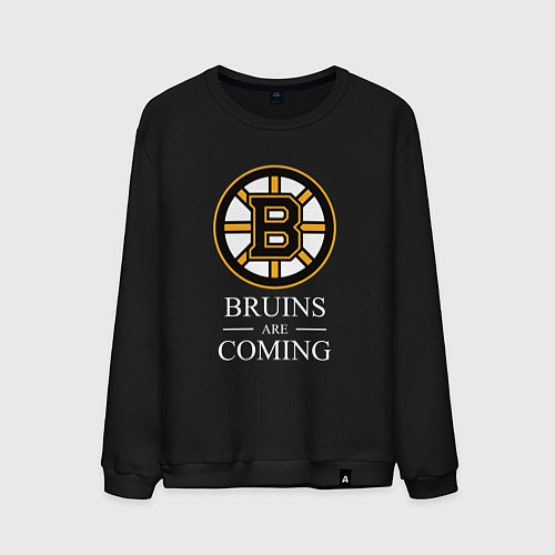 Мужской свитшот Boston are coming, Бостон Брюинз, Boston Bruins / Черный – фото 1