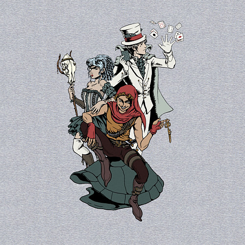 Мужской свитшот Мрачная сказка by Knyaga / Меланж – фото 3