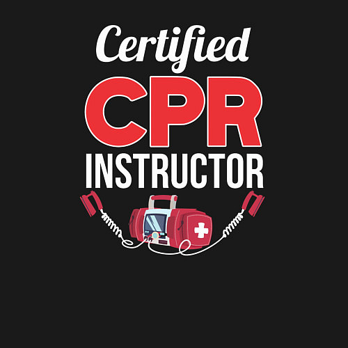 Мужской свитшот Сертифицированный СЛР инструктор / Черный – фото 3