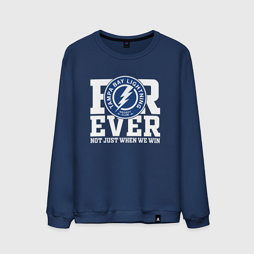 Мужской свитшот Тампа Бэй Лайтнинг Tampa Bay Lightning FOREVER NOT / Тёмно-синий – фото 1