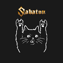 Свитшот хлопковый мужской Sabaton Сабатон Рок кот, цвет: черный — фото 2