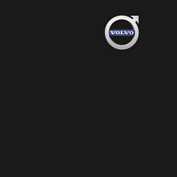 Свитшот хлопковый мужской Классические логотипы Volvo спина грудь, белый, цвет: черный — фото 2