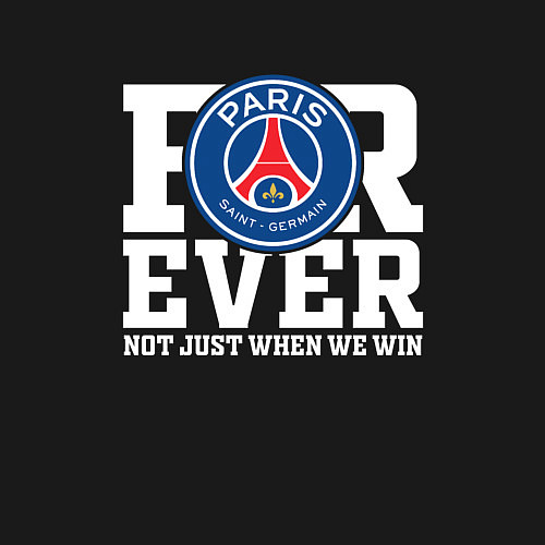 Мужской свитшот PSG FOREVER NOT JUST WHEN WE WIN ПСЖ / Черный – фото 3