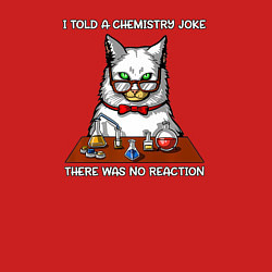 Свитшот хлопковый мужской Я рассказал химический анекдот, реакции не было, цвет: красный — фото 2