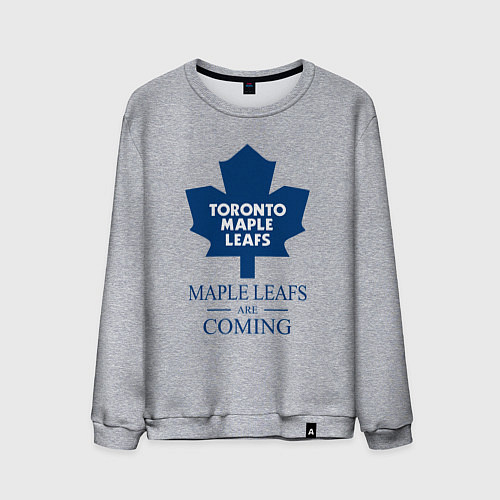 Мужской свитшот Toronto Maple Leafs are coming Торонто Мейпл Лифс / Меланж – фото 1