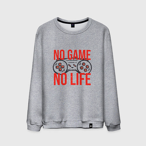 Мужской свитшот No game no life / Меланж – фото 1
