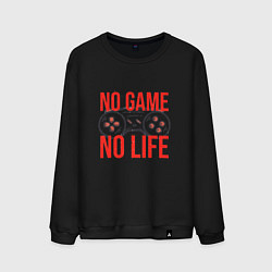 Свитшот хлопковый мужской No game no life, цвет: черный