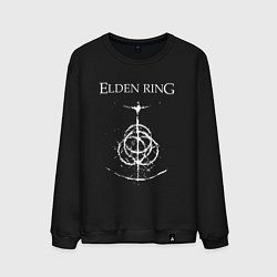 Свитшот хлопковый мужской Elden ring лого, цвет: черный
