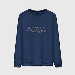 Свитшот хлопковый мужской FC Barcelona - Multicolor 2022 Barca, цвет: тёмно-синий