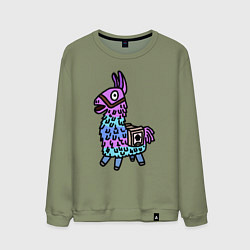 Свитшот хлопковый мужской Фортнайт Лама Fortnite Lama, цвет: авокадо