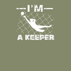 Свитшот хлопковый мужской Я вратарь, цвет: авокадо — фото 2