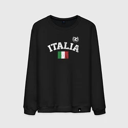 Свитшот хлопковый мужской Футбол Италия, цвет: черный